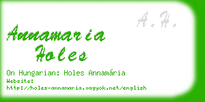 annamaria holes business card