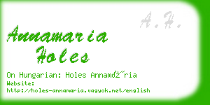 annamaria holes business card